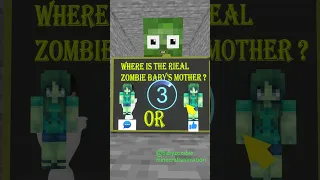 Let's Help Baby zombie Choose the Right Mommy - #minecraft  #shorts #skibiditoilet