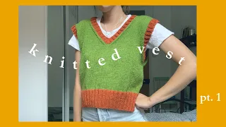 knit vest tutorial 🧡  pt. 1 (step by step)