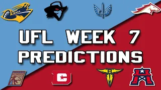 UFL Week 7 Predictions