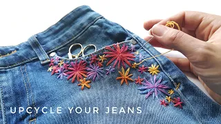 Upcycle Your Jeans with Modern Hand Embroidery (DIY PROJECT!)