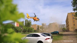 Helikopter LPR wylądował między blokami aby ratować ludzkie życie! Niestety, kobieta nie przeżyła…