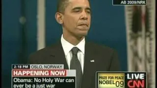 President Obama Nobel Peace Prize Speech Oslo Norway (December 10, 2009) [4/4]
