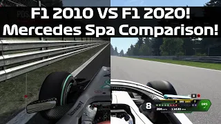 F1 2010 VS F1 2020 Mercedes Game Comparison @ Spa