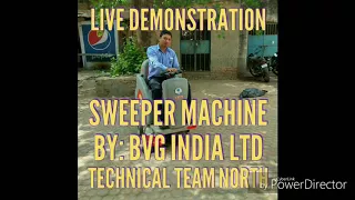 Ride on Sweeper machine live demo