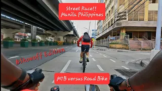 Street Race!! MTB versus Road Bike. #Showoff Edition