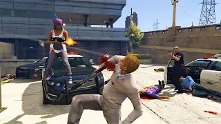 Police Station Riot | GTA 5 NPC Wars 44