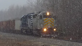 Lake State Railway Train 326S from Alpena to Ossineke Mi with LSRC 1162 and LSRC 801