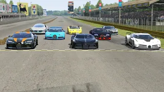 Mercedes-Benz Vision AVTR vs All Bugatti Cars at Monza Full Course