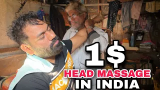 Asmr Head massage, Neck cracking, Back massage to Relief Anxiety by Old school Indian Street Barber