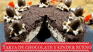 DELICIOSA TARTA SIN HORNO DE CHOCOLATE CON KINDER BUENO!!