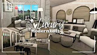 luxury loft modern apartment - no gamepass ꒰ build & tour ꒱ bloxburg - itapixca builds