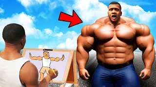 Chop Uses Magical Painting To Draw Strongest Franklin Ever ! GTA 5 new