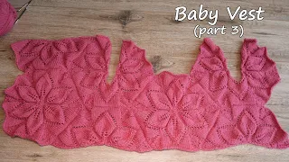 🎀 Детская безрукавка спицами из мотивов - часть 3 (мотив с разрезом) 🌸 Baby Vest knitting pattern🎀