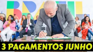 ✔️ INCRÍVEL! 3 PAGAMENTOS APOSENTADOS INSS AUTORIZADOS EM JUNHO+ AUMENTO DE APOSENTADORIA 5%