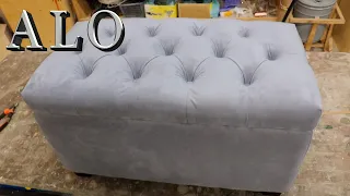 DIY- HOW TO MAKE YOUR OWN TUFTED STORAGE BENCH TUTORIAL- ALO Upholstery