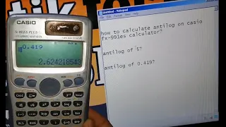 how to calculate antilog in scientific calculator fx991es plus
