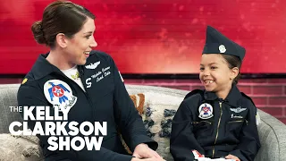 7-Year-Old Aspiring Fighter Pilot Freaks Out Meeting Her Idol