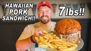 Massive 7lb Hawaiian Kalua Pulled Pork Sandwich Challenge in Temecula, California!!