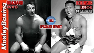 Sugar Ray Robinson vs Rocky Graziano | Full Fight #MosleyBoxing