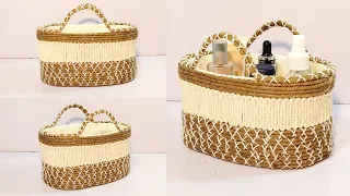 Great idea of Rope Storage Basket | Diy Rope Basket | Cardboard craft ideas | Hamna Nadeem