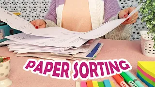 ASMR Paper Sorting, Throw It Away or Not? • No Talking