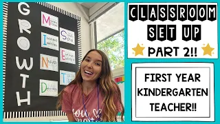 CLASSROOM SET UP PART 2 || FIRST YEAR TEACHER CLASSROOM SET UP VLOG || KINDERGARTEN TEACHER