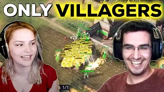 Beasty (Conq 3) vs Whamen (Dia 1) with ONLY Villagers in AOE4 #1