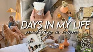 DAYS IN MY LIFE | decorating our living room, antiquing, Trader Joe’s run, & enjoying a slow weekend