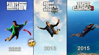 Jumping From Highest Point - Skydiving (Falling Animation) Comparisons Which One is Best? - 4K