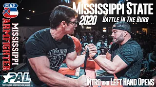 2020 Mississippi State Armwrestling - Intro and Left Hand Opens!!