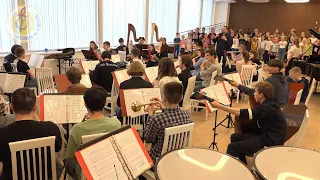 Репетиция оркестра к концерту в ММДМ. Orchestra rehearsal for a concert at MMDM.