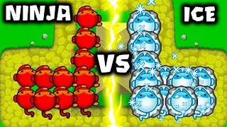 Ninja Monkey VS Ice Tower... (Bloons TD Battles)