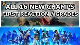 RAID Shadow Legends | ALL 16 NEW CHAMPS LIVE FIRST REACTION / GRADES