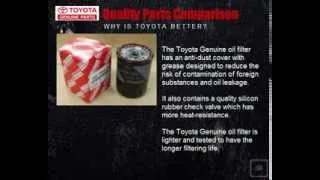 Toyota Parts: Comparison, The Oil Filter