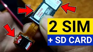 How to Use Both 2 Sim & SD CARD with HYBRID SIM SLOT ADAPTER !
