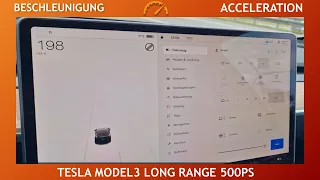 Tesla Model 3 Long Range, 500PS, 0-100, 100-200km/h, Beschleunigung, acceleration