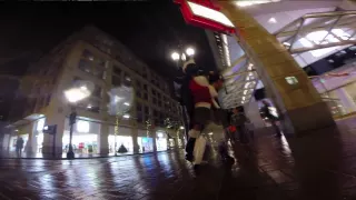 Darth Vader Santa plays Bagpipes on the Solowheel - Unipiper