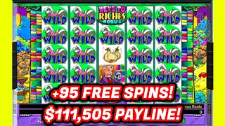 MY BEST BIG WIN ON STINKIN RICH SLOT! ⭐️💰 + 95 Free Spins at $500 Bets! ⭐️ Old but Gold Slots!