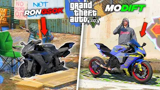 Menemukan MOTOR LANGKA Yang sudah Rongsok TERBANGKALAI Parah Di GTA 5 - GTA 5 MOD