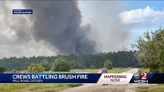 Fire rescue: Crews battling large brush fire in Volusia County