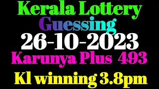 Kl winning 3pm chart Guessing | 26-10-2023 வியாழக்கிழமை  |Karunya plus 493 | Result -308 #kerala