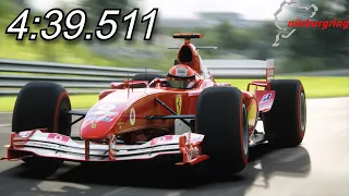 Ferrari F2004 with Pirelli slicks - Nordschleife full lap