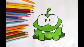 Как нарисовать Ам Няма: How to draw Om Nom. Cut the Rope