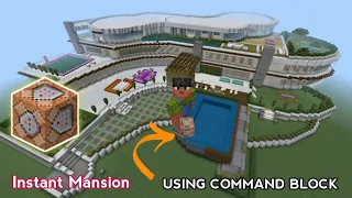 How to build a house in Minecraft using Command Block | 2024