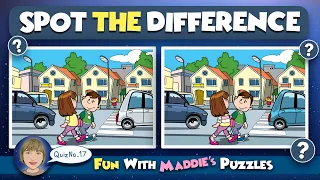 Spot the Difference, Find The Difference, 10 Fun Puzzle Quiz, No.17 #spotthedifference #KidsPuzzles