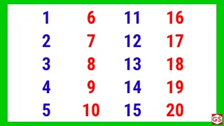 1 to 20 counting l 1 से 20 तक गिनती l 123 numbers | Counting numbers l One Two three #counting