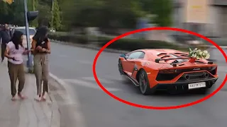 Lamborghini Aventador SVJ Driving in INDIA | REACTIONS and ACCELERATION