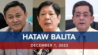 UNTV: HATAW BALITA  |  December 1, 2023