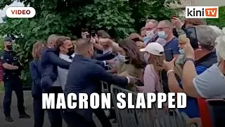 Macron slapped in the face during walkabout in southern France