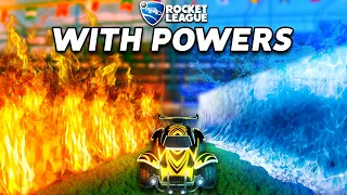 Rocket League, but each HALF of the field has POWERS